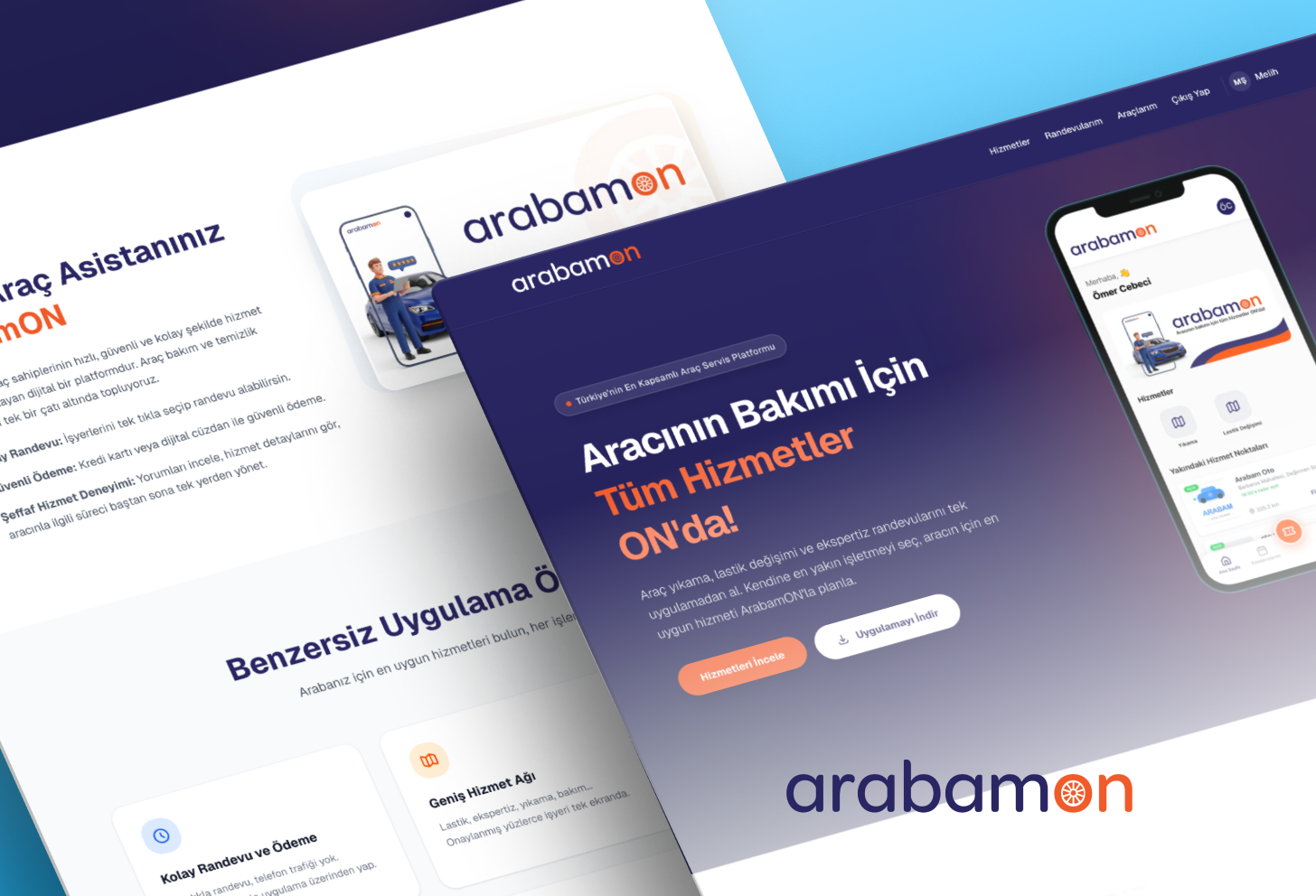 ArabamON web sitesi önizleme görseli